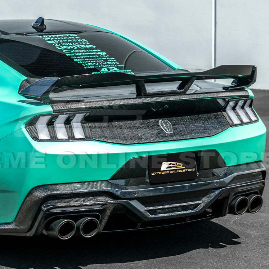 2024-Up Ford Mustang S650 Dark Horse Style DRY CARBON FIBER Rear Bumper Diffuser image 4