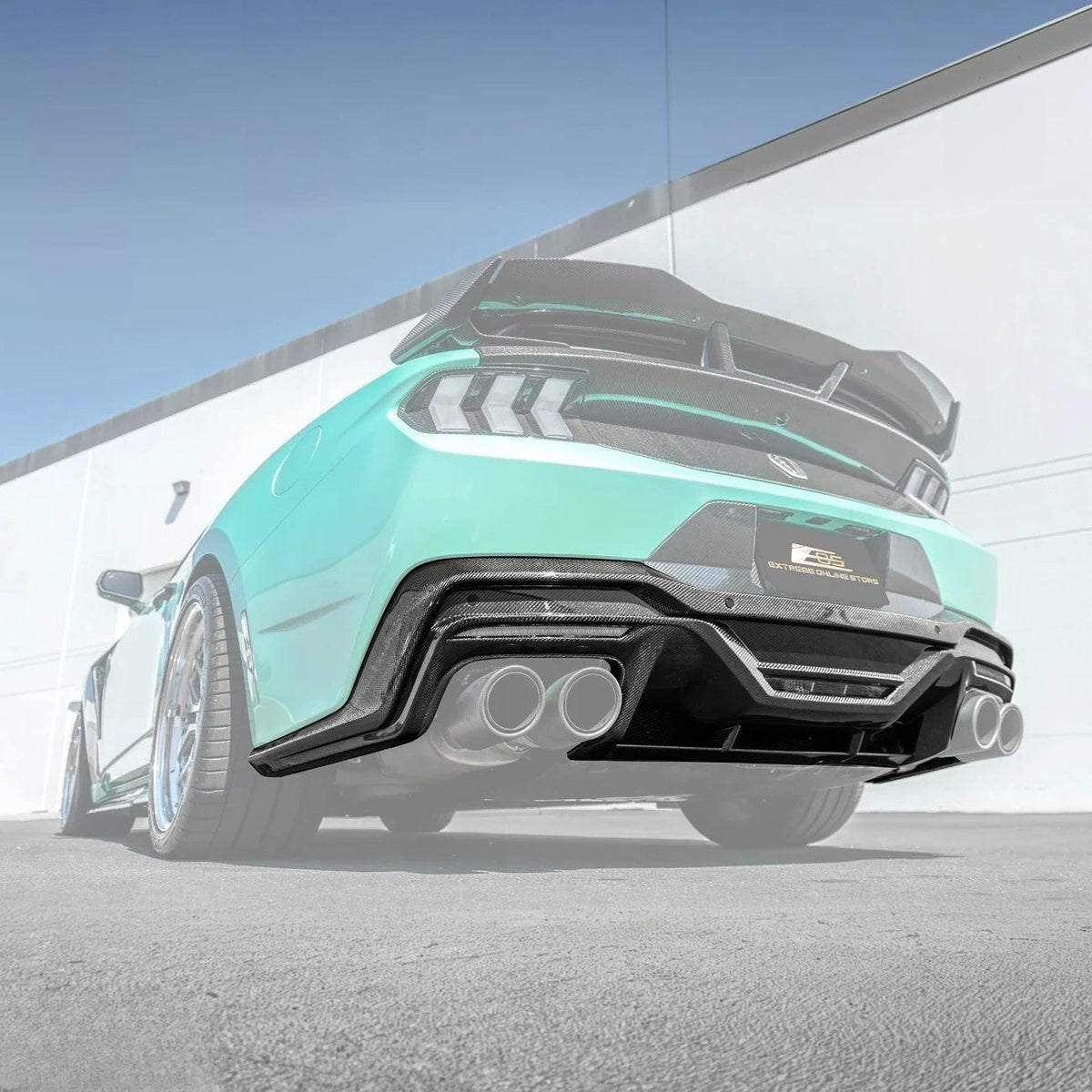 2024-Up Ford Mustang S650 Dark Horse Style DRY CARBON FIBER Rear Bumper Diffuser image 2