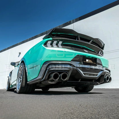 2024-Up Ford Mustang S650 Dark Horse Style DRY CARBON FIBER Rear Bumper Diffuser image 11