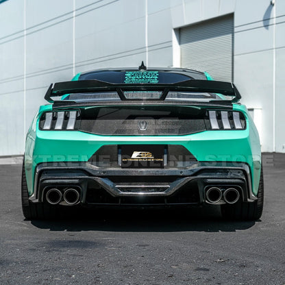 2024-Up Ford Mustang S650 Dark Horse Style DRY CARBON FIBER Rear Bumper Diffuser image 6