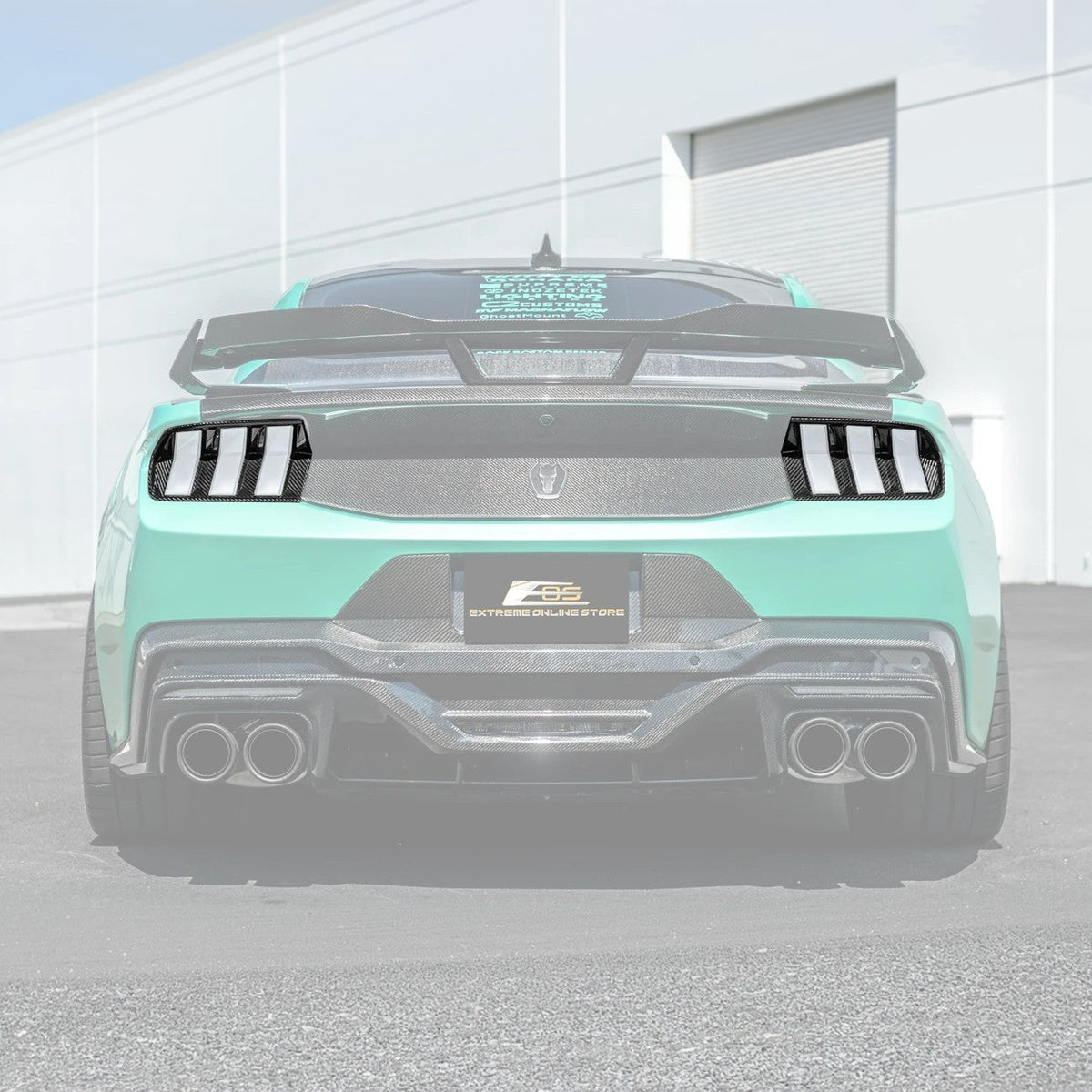 2024+ Ford Mustang DRY CARBON FIBER Tail Light Cover image 2