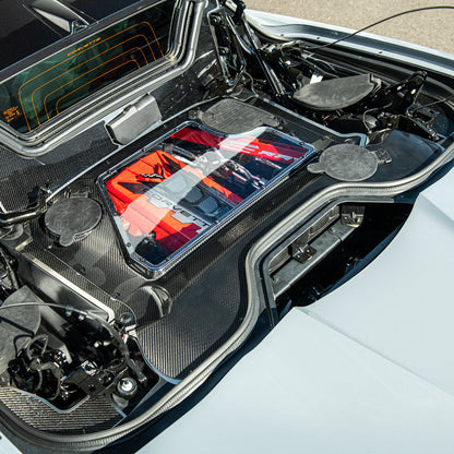 Corvette C8 E-Ray Convertible CARBON FLASH Engine Bay Panel Clear Cover image 23