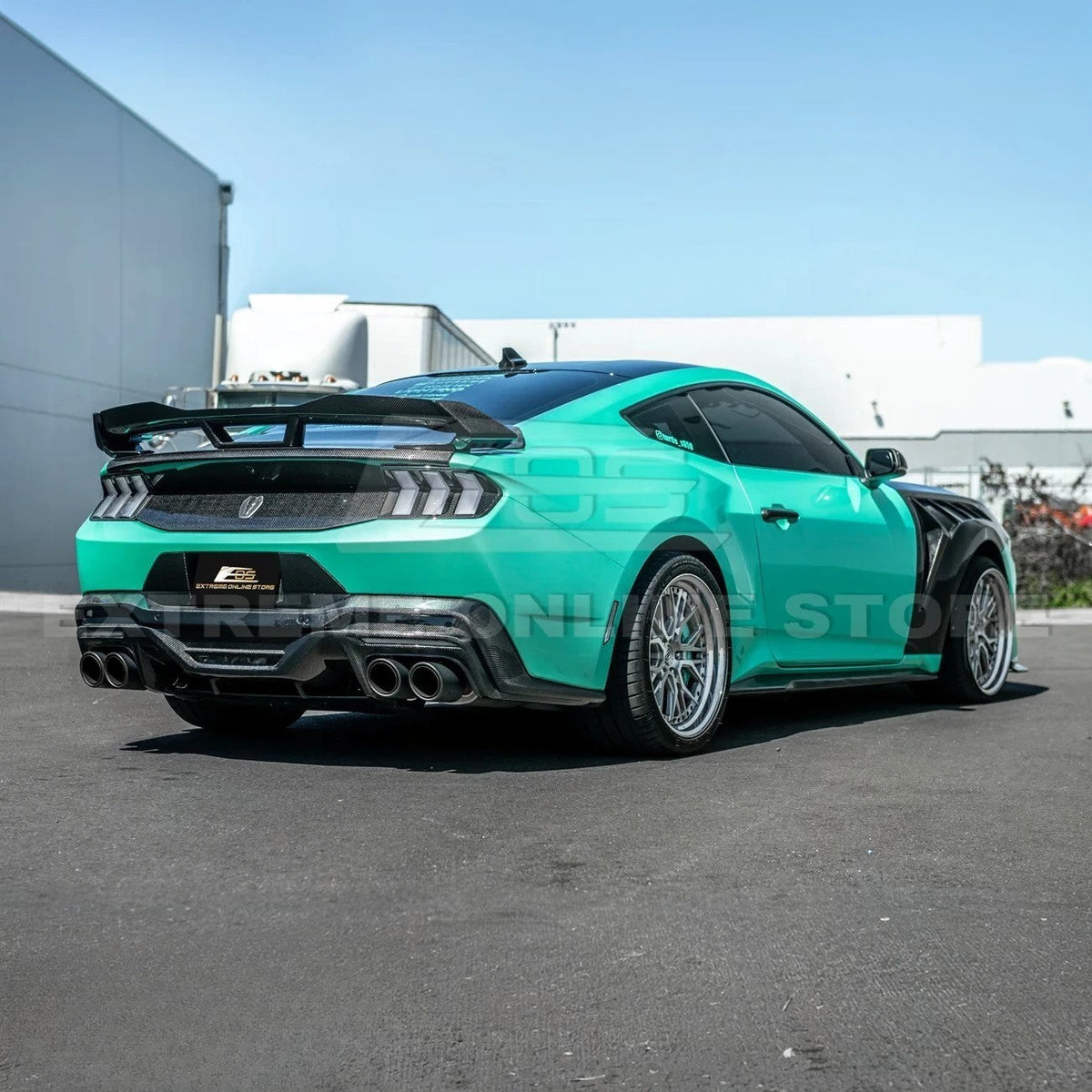 2024-Up Ford Mustang S650 Dark Horse Style DRY CARBON FIBER Rear Bumper Diffuser image 7