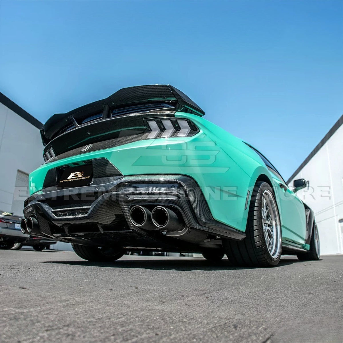 2024-Up Ford Mustang S650 Dark Horse Style DRY CARBON FIBER Rear Bumper Diffuser image 9