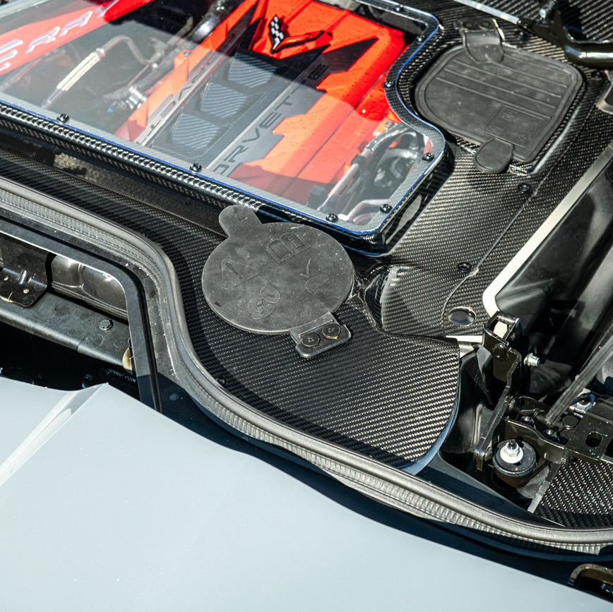 Corvette C8 E-Ray Convertible CARBON FLASH Engine Bay Panel Clear Cover image 28