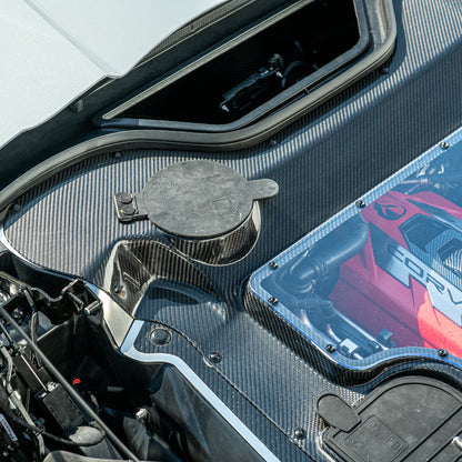 Corvette C8 E-Ray Convertible CARBON FLASH Engine Bay Panel Clear Cover image 30