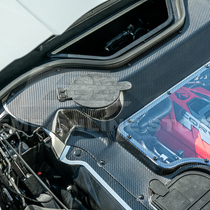 Corvette C8 HTC DRY Carbon Fiber Engine Bay Panel Cover image 60