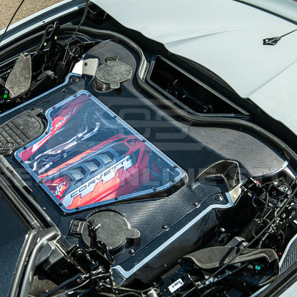 Corvette C8 HTC DRY Carbon Fiber Engine Bay Panel Cover image 61
