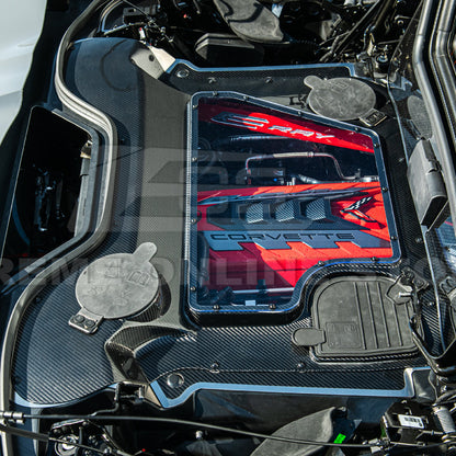 Corvette C8 HTC DRY Carbon Fiber Engine Bay Panel Cover image 63