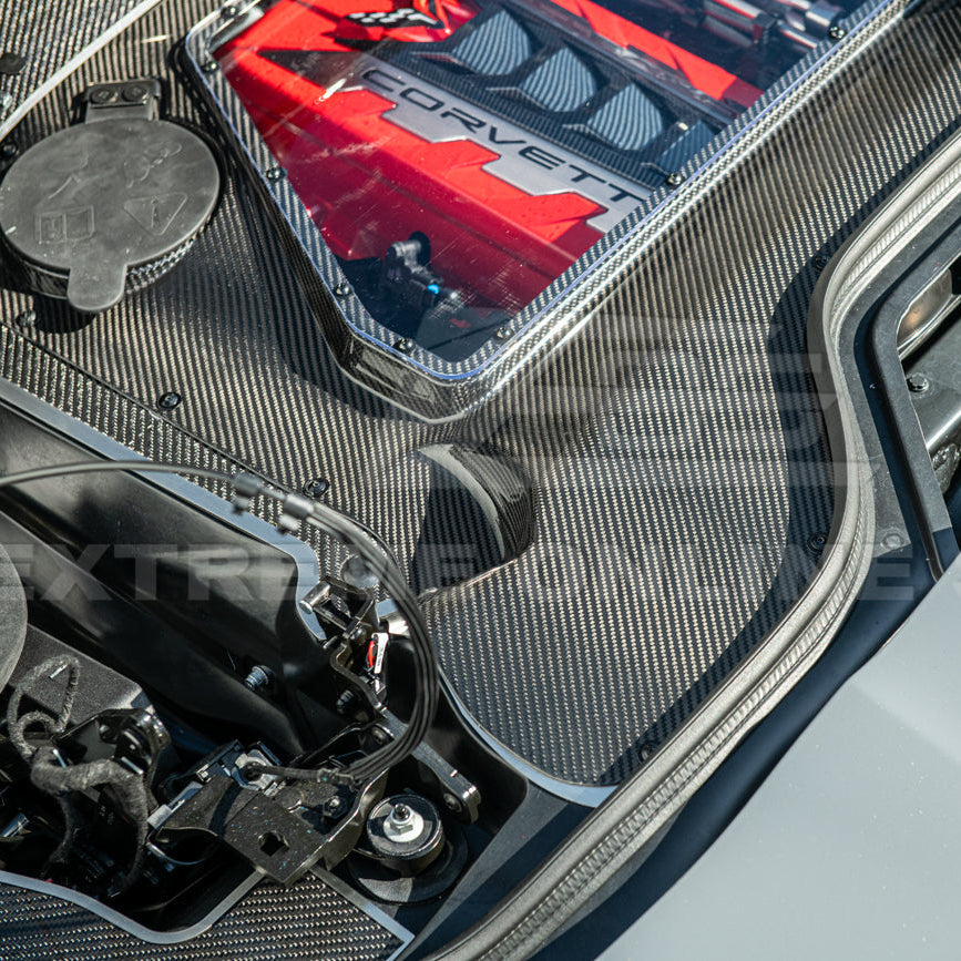 Corvette C8 HTC DRY Carbon Fiber Engine Bay Panel Cover image 64