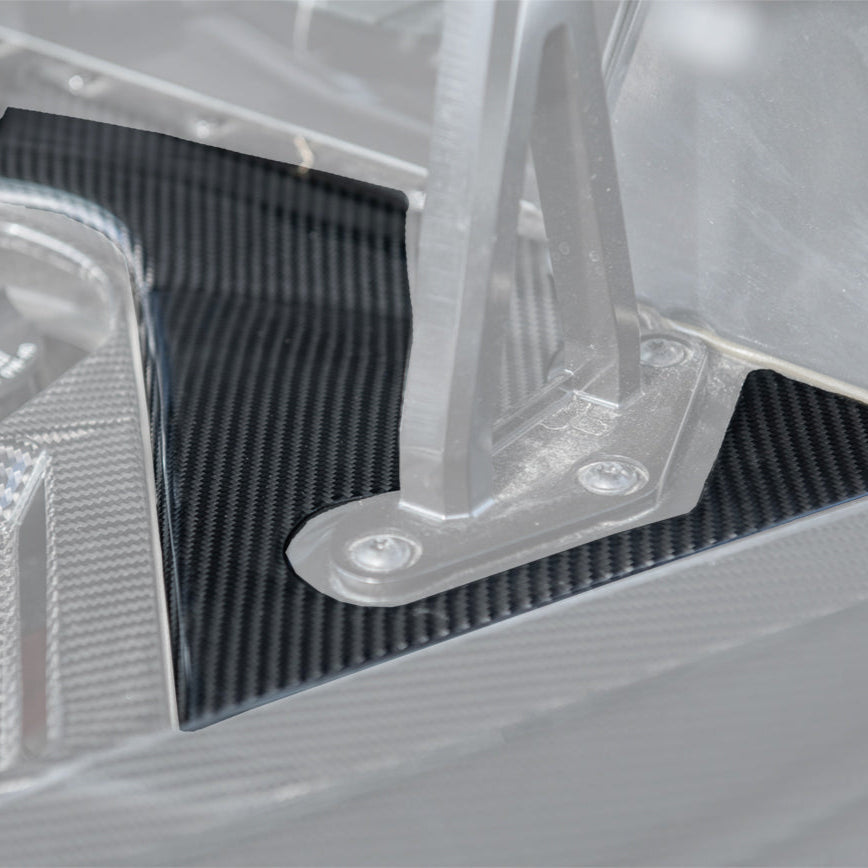 Chevrolet Corvette C8 DRY CARBON FIBER Engine Bay Corner Vent Cover image 3