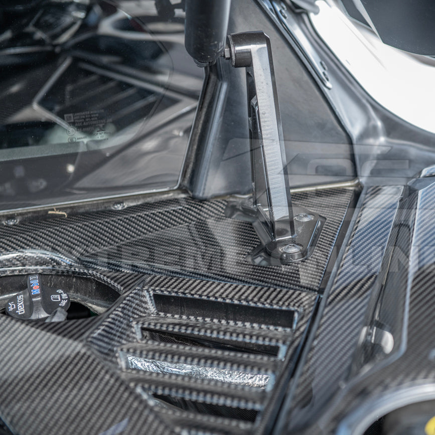 Chevrolet Corvette C8 DRY CARBON FIBER Engine Bay Corner Vent Cover image 11