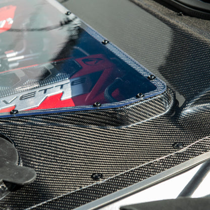 Corvette C8 E-Ray Convertible CARBON FLASH Engine Bay Panel Clear Cover image 34