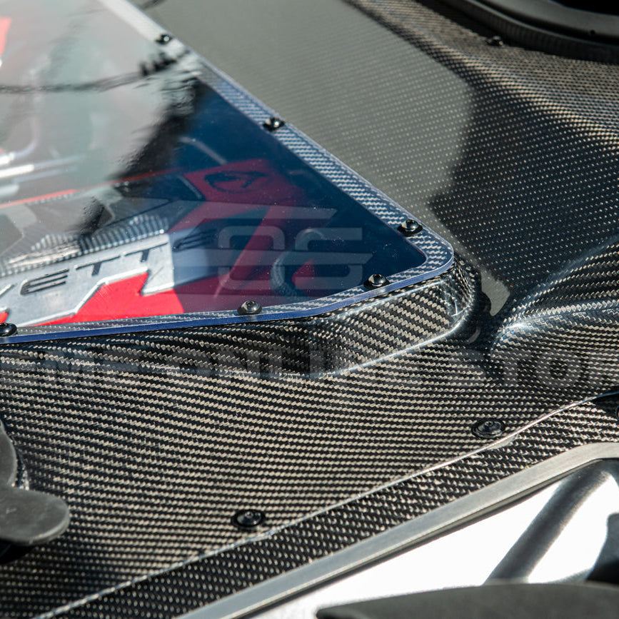 Corvette C8 HTC DRY Carbon Fiber Engine Bay Panel Cover image 67