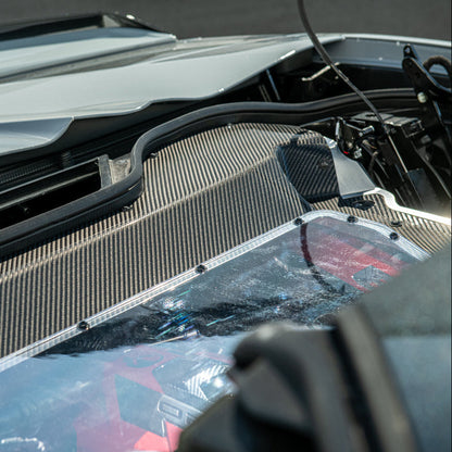 Corvette C8 E-Ray Convertible CARBON FLASH Engine Bay Panel Clear Cover image 35