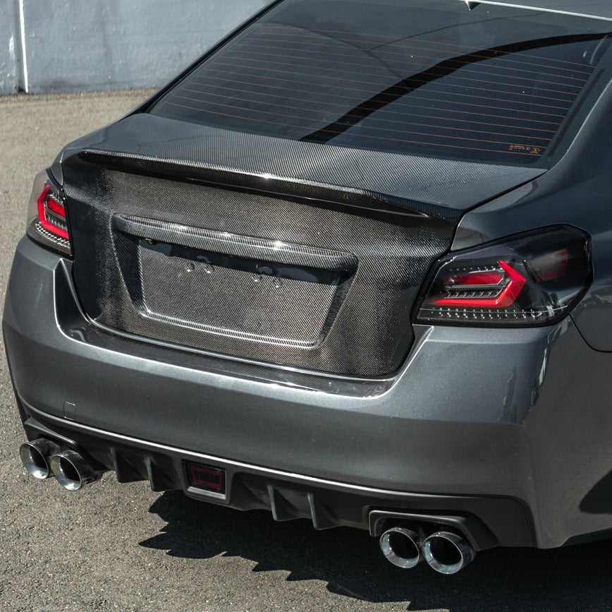 2015-2021 Subaru WRX & WRX STI | JDM Carbon Fiber Rear Trunk with Integrated Ducktail Spoiler Wing image 8