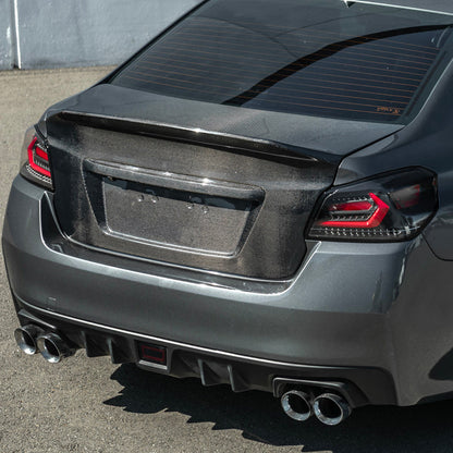 2015-2021 Subaru WRX & WRX STI | JDM Carbon Fiber Rear Trunk with Integrated Ducktail Spoiler Wing image 8