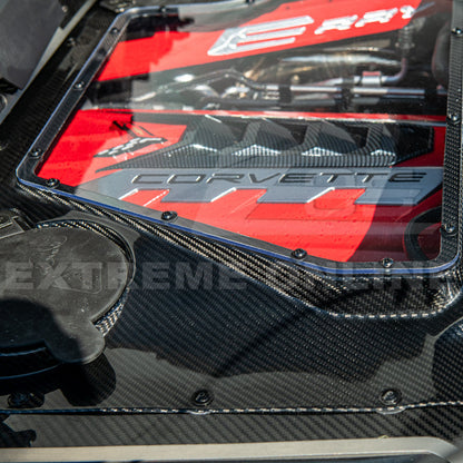 Corvette C8 HTC DRY Carbon Fiber Engine Bay Panel Cover image 69
