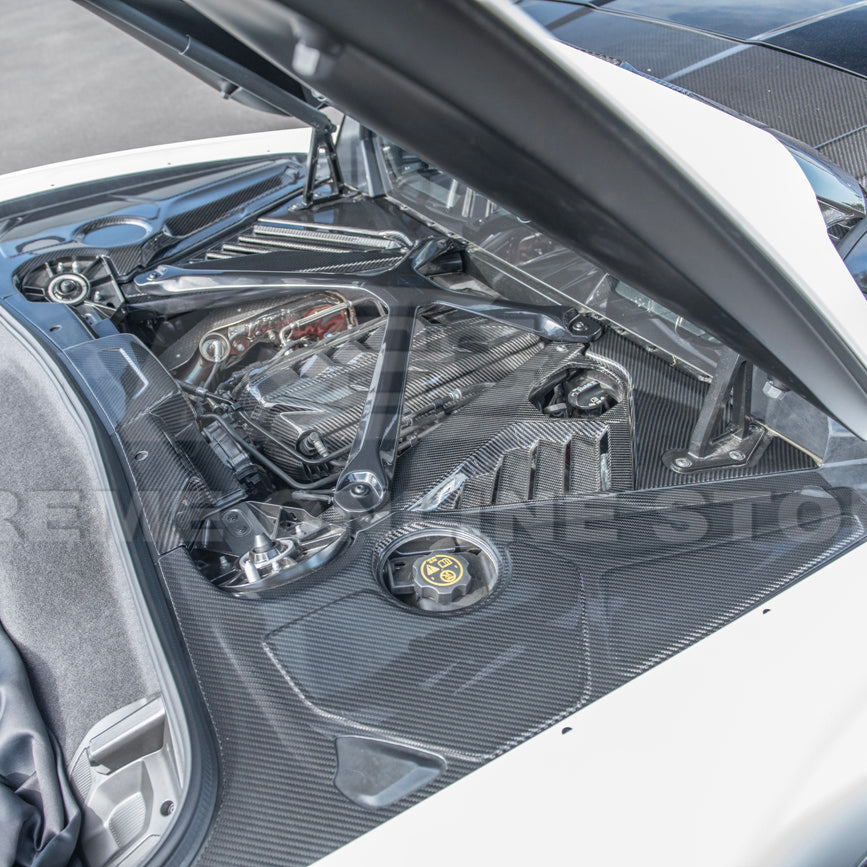 Chevrolet Corvette C8 DRY CARBON FIBER Engine Bay Corner Vent Cover image 4