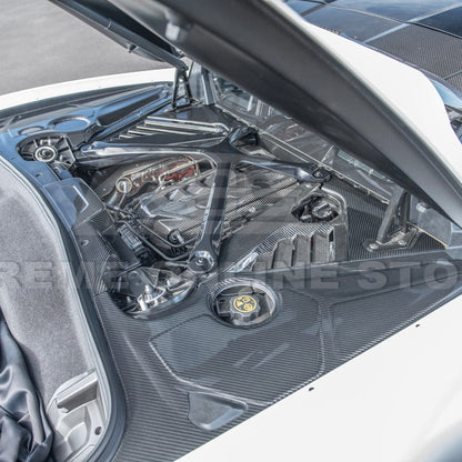 Corvette C8 DRY CARBON FIBER Coupe Engine Bay Panel Cover (3-Pieces Version) image 3