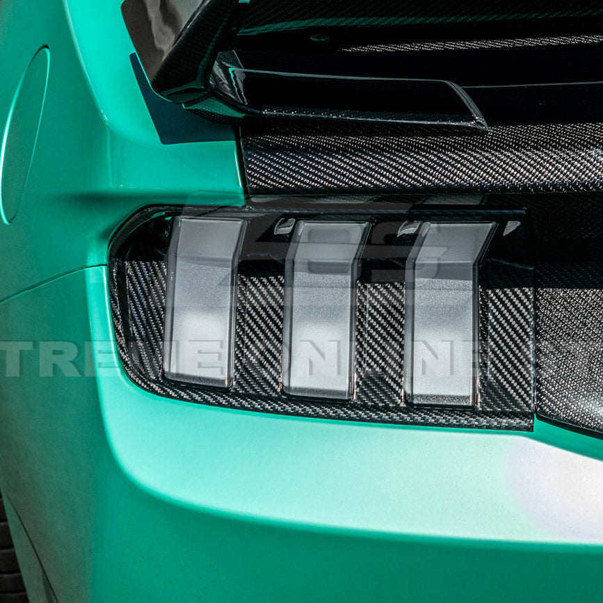 2024+ Ford Mustang DRY CARBON FIBER Tail Light Cover image 11