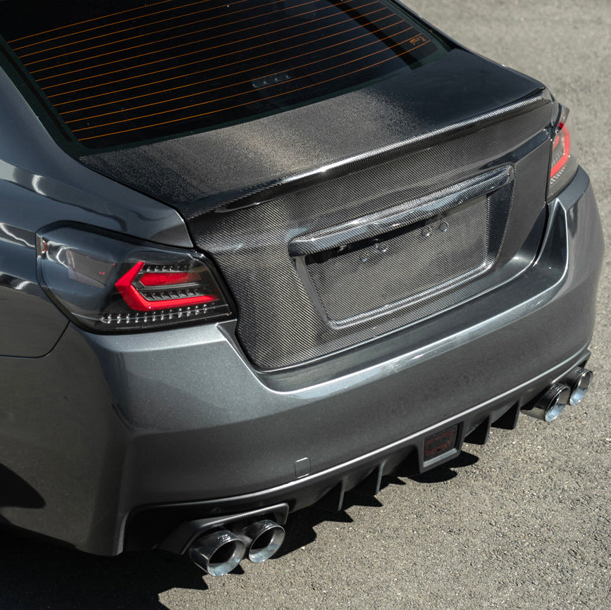 2015-2021 Subaru WRX & WRX STI | JDM Carbon Fiber Rear Trunk with Integrated Ducktail Spoiler Wing image 5