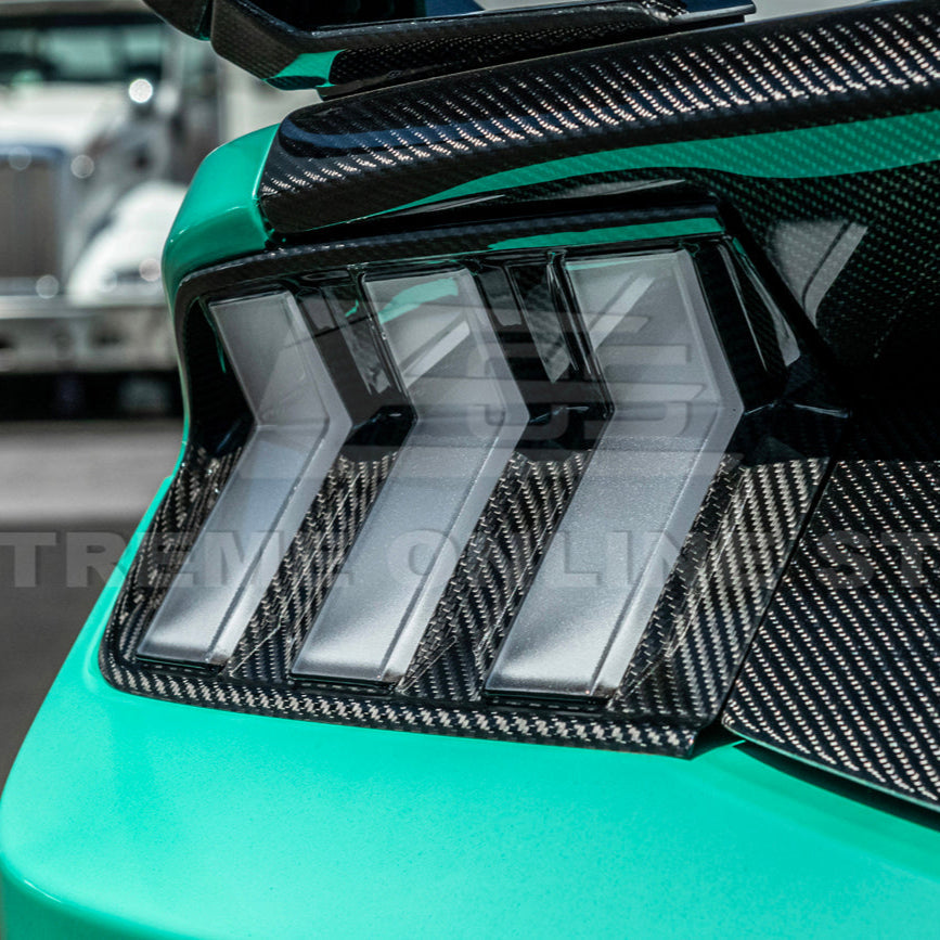 2024+ Ford Mustang DRY CARBON FIBER Tail Light Cover image 12