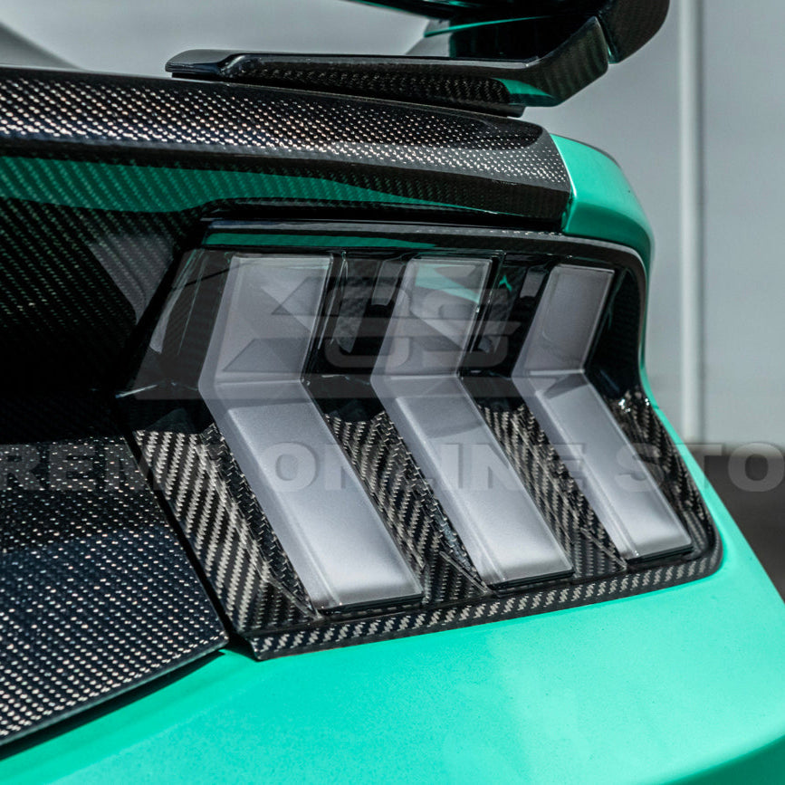 2024+ Ford Mustang DRY CARBON FIBER Tail Light Cover image 13