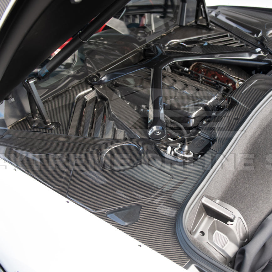 Chevrolet Corvette C8 DRY CARBON FIBER Engine Bay Corner Vent Cover image 5