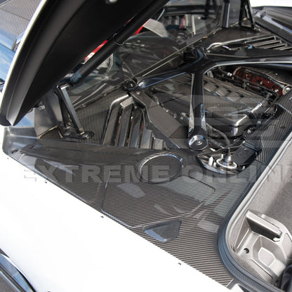 Corvette C8 DRY CARBON FIBER Coupe Engine Bay Panel Cover (3-Pieces Version) image 5