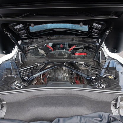 Chevrolet Corvette C8 DRY CARBON FIBER Engine Bay Corner Vent Cover image 6