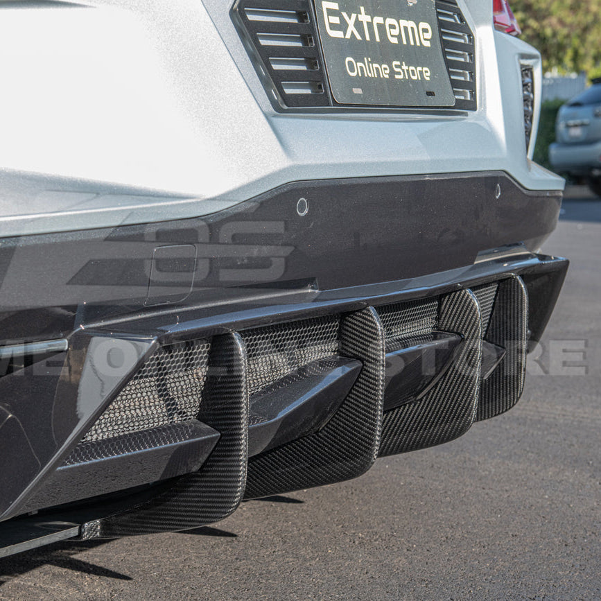 Corvette C8 Stingray DRY CARBON FIBEr Add-On Rear Diffuser Fin image 30