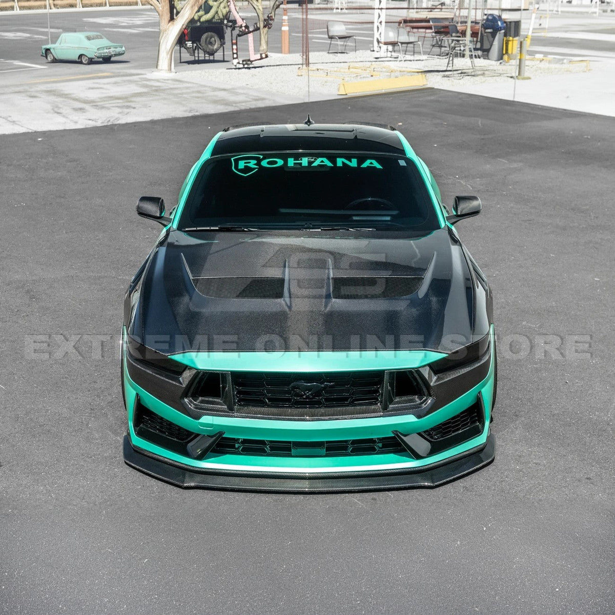 2024-Up Ford Mustang Dark Horse DRY CARBON FIBER Front Upper Middle Grille Trim image 6
