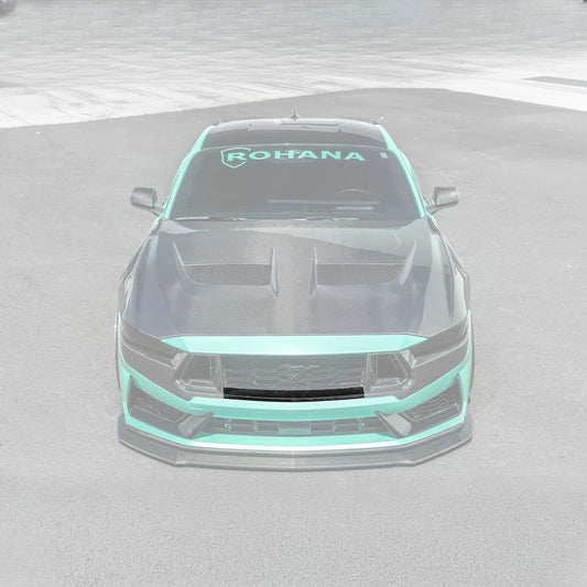 2024-Up Ford Mustang Dark Horse DRY CARBON FIBER Front Upper Middle Grille Trim image 2