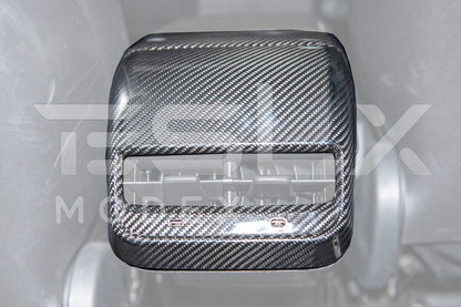 2020-23 Tesla Model 3 20-24 Y Carbon Fiber Interior Rear Air Outlet Cover image 4