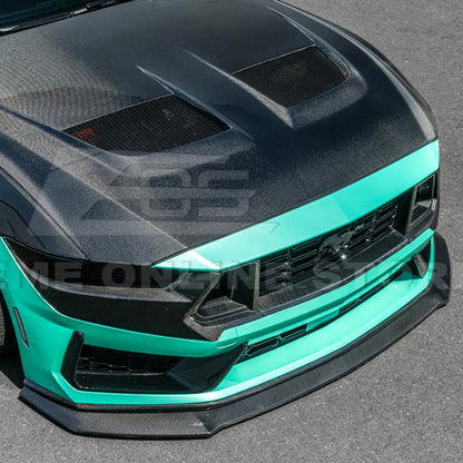 2024-Up Ford Mustang Dark Horse DRY CARBON FIBER Front Upper Middle Grille Trim image 9