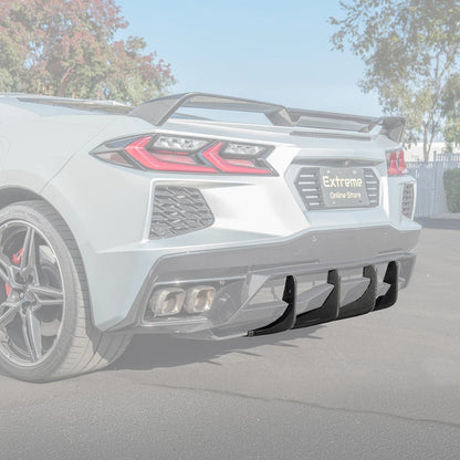 Corvette C8 Stingray DRY CARBON FIBEr Add-On Rear Diffuser Fin image 25