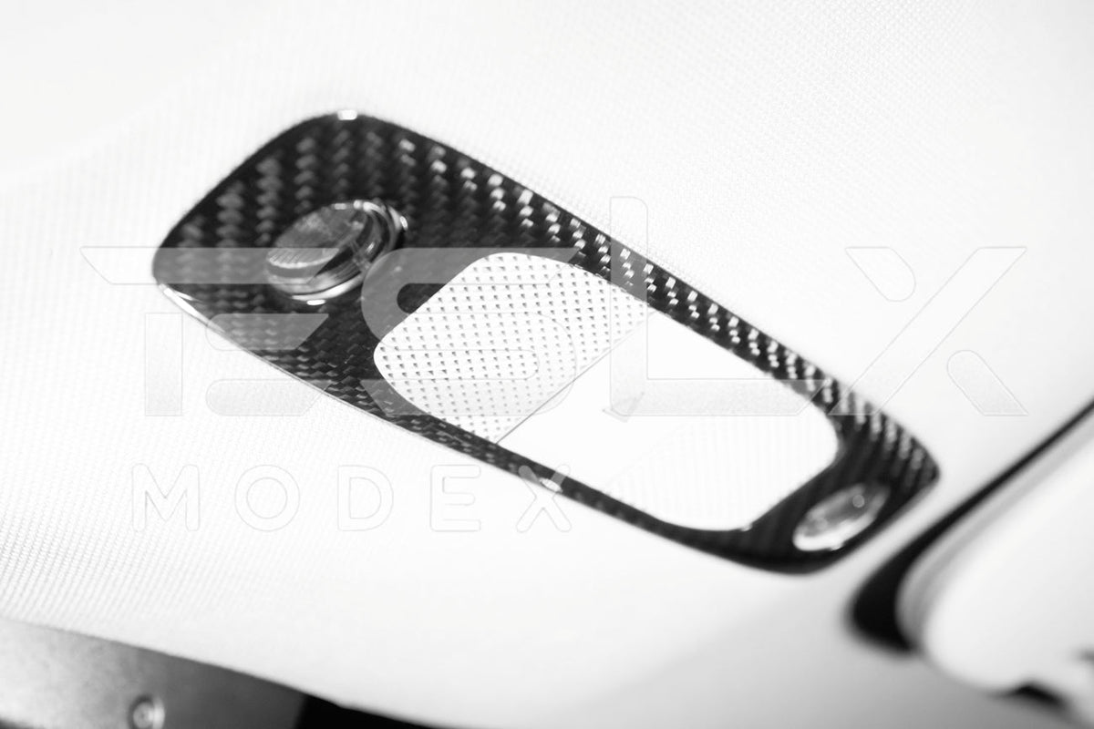 2020-23 Tesla Model 3 20-24 Y Carbon Fiber Interior Reading Light Frame image 5