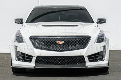 2016-19 Cadillac CTS-V Carbon Fiber Front Splitter Wheel Arch& Side Skirts Rockerst image 22