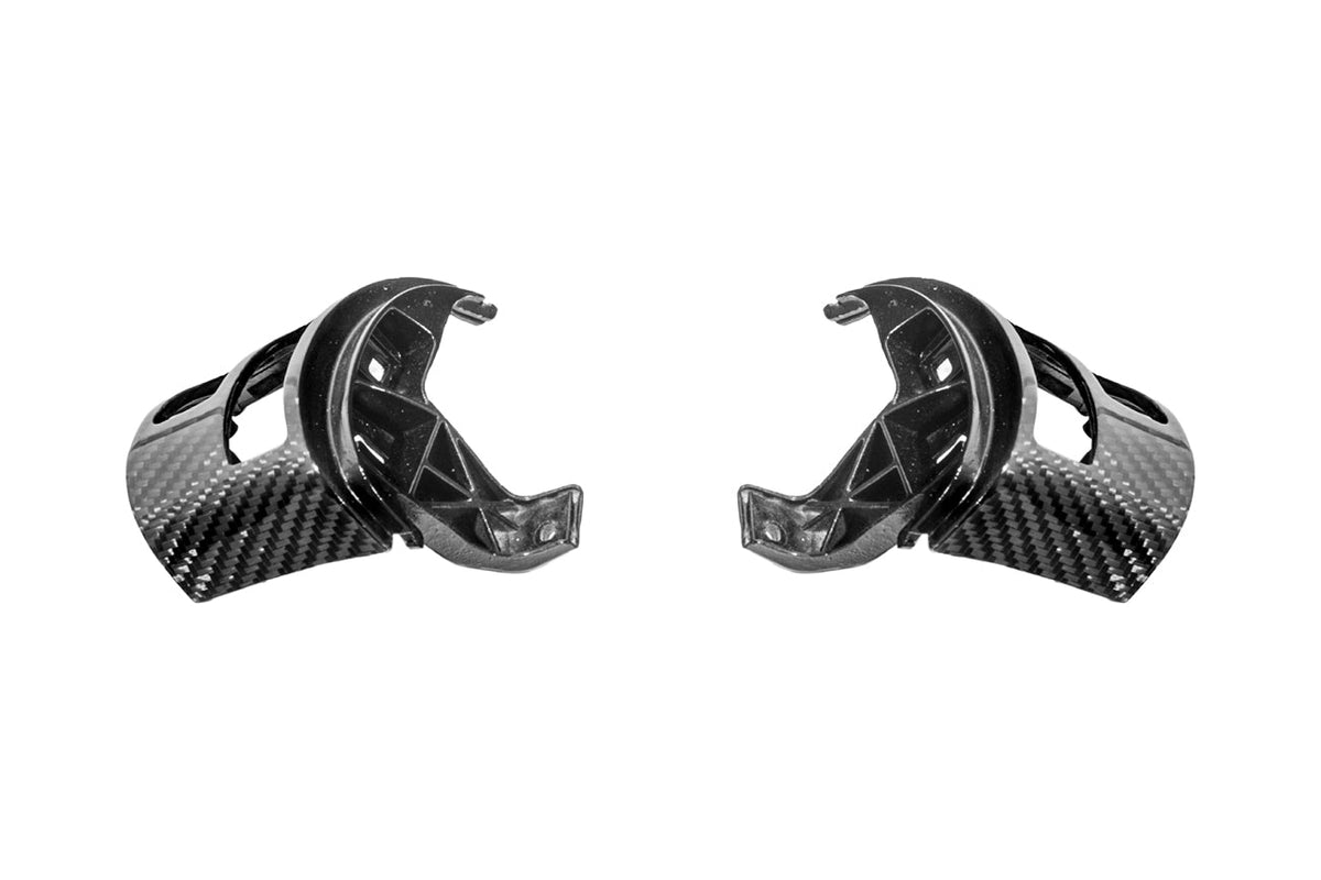 Corvette C6 Dry Carbon Fiber Steering Wheel Button Control Bezel Covers image 19