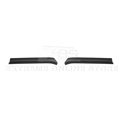 Corvette C8 Z06 DRY CARBON FIBER High Wing Spoiler Wicker Bill Extension image 14