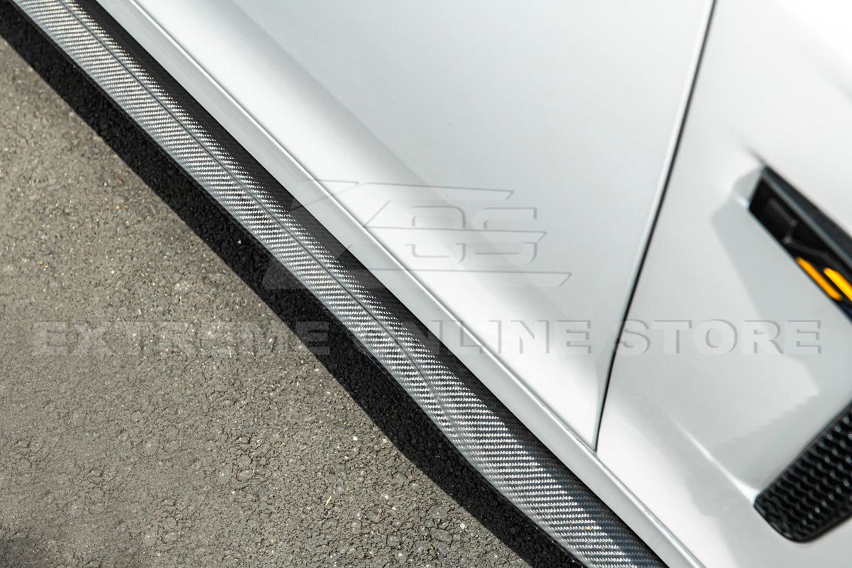 2016-19 Cadillac CTS-V Carbon Fiber Front Splitter Wheel Arch& Side Skirts Rockerst image 26