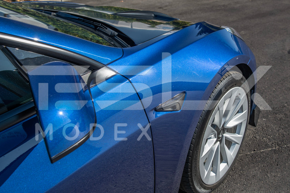 2020-23Tesla Model 3 20-24 Y Carbon Fiber Exterior All Inclusive Camera Covers image 5