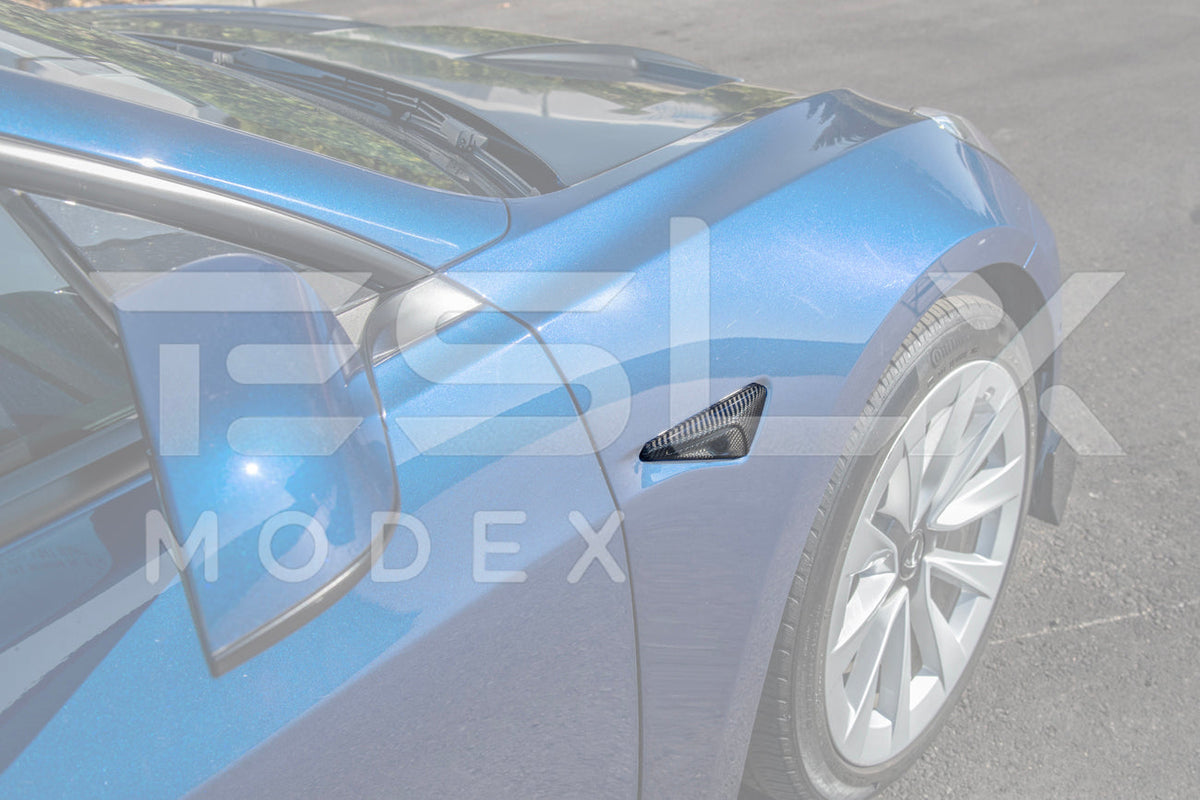 2020-23Tesla Model 3 20-24 Y Carbon Fiber Exterior All Inclusive Camera Covers image 6