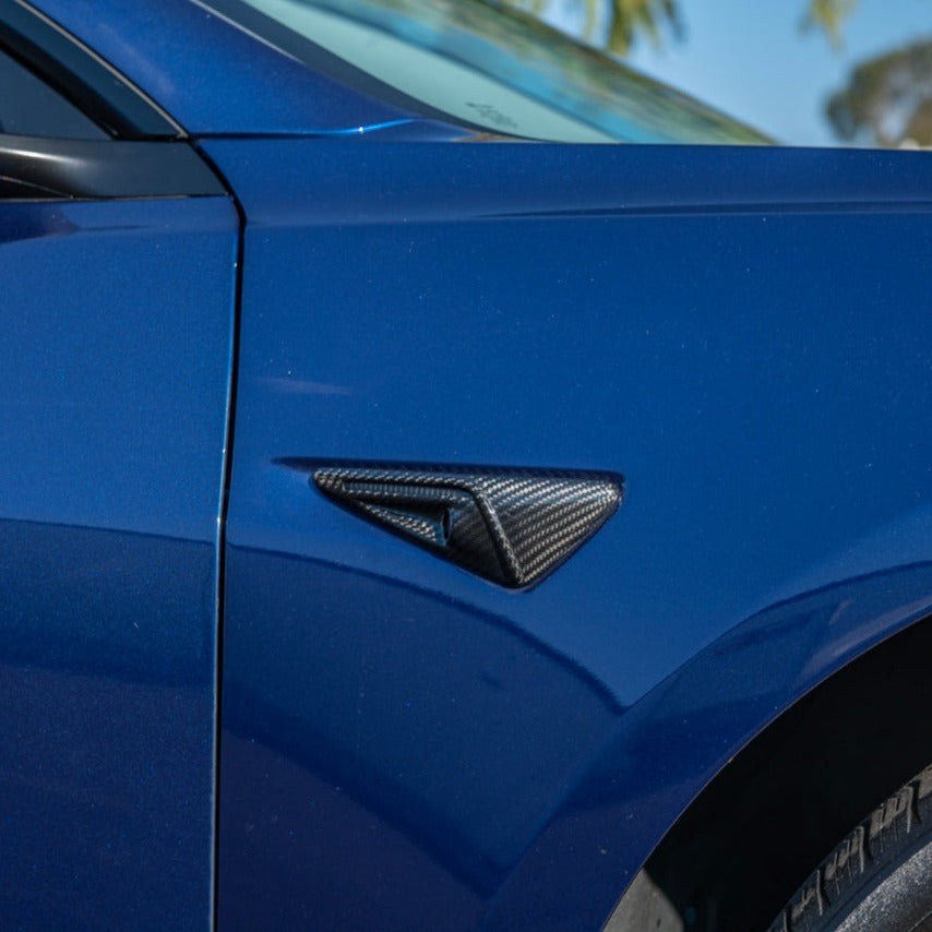 2020-23Tesla Model 3 20-24 Y Carbon Fiber Exterior All Inclusive Camera Covers image 2