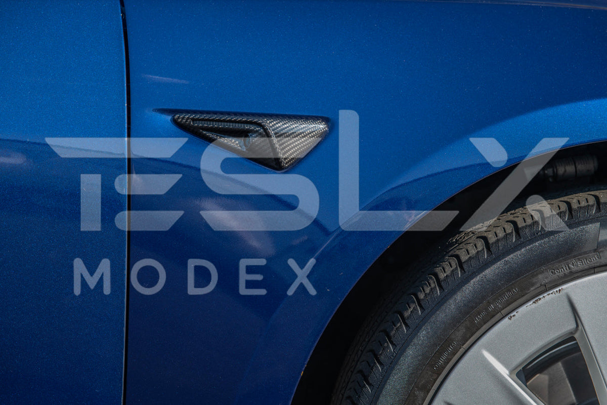 2020-23Tesla Model 3 20-24 Y Carbon Fiber Exterior All Inclusive Camera Covers image 9