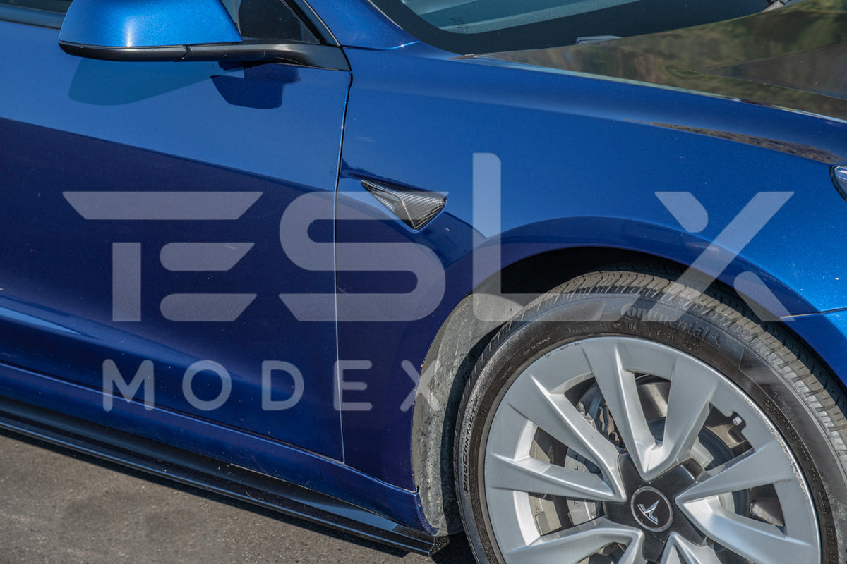 2020-23Tesla Model 3 20-24 Y Carbon Fiber Exterior All Inclusive Camera Covers image 3