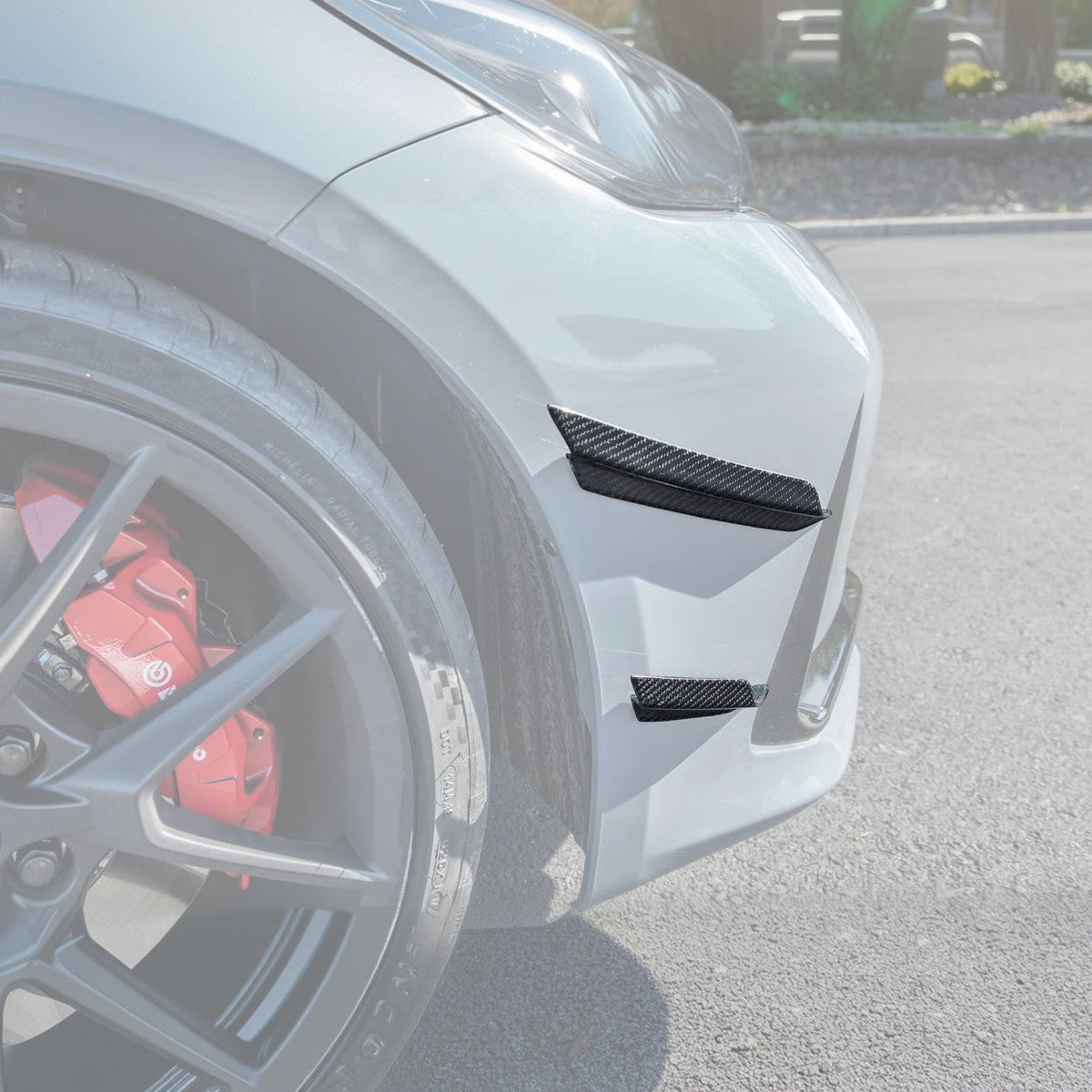 2023-Up Honda Civic Type-R Carbon Fiber Front Side Canards image 2