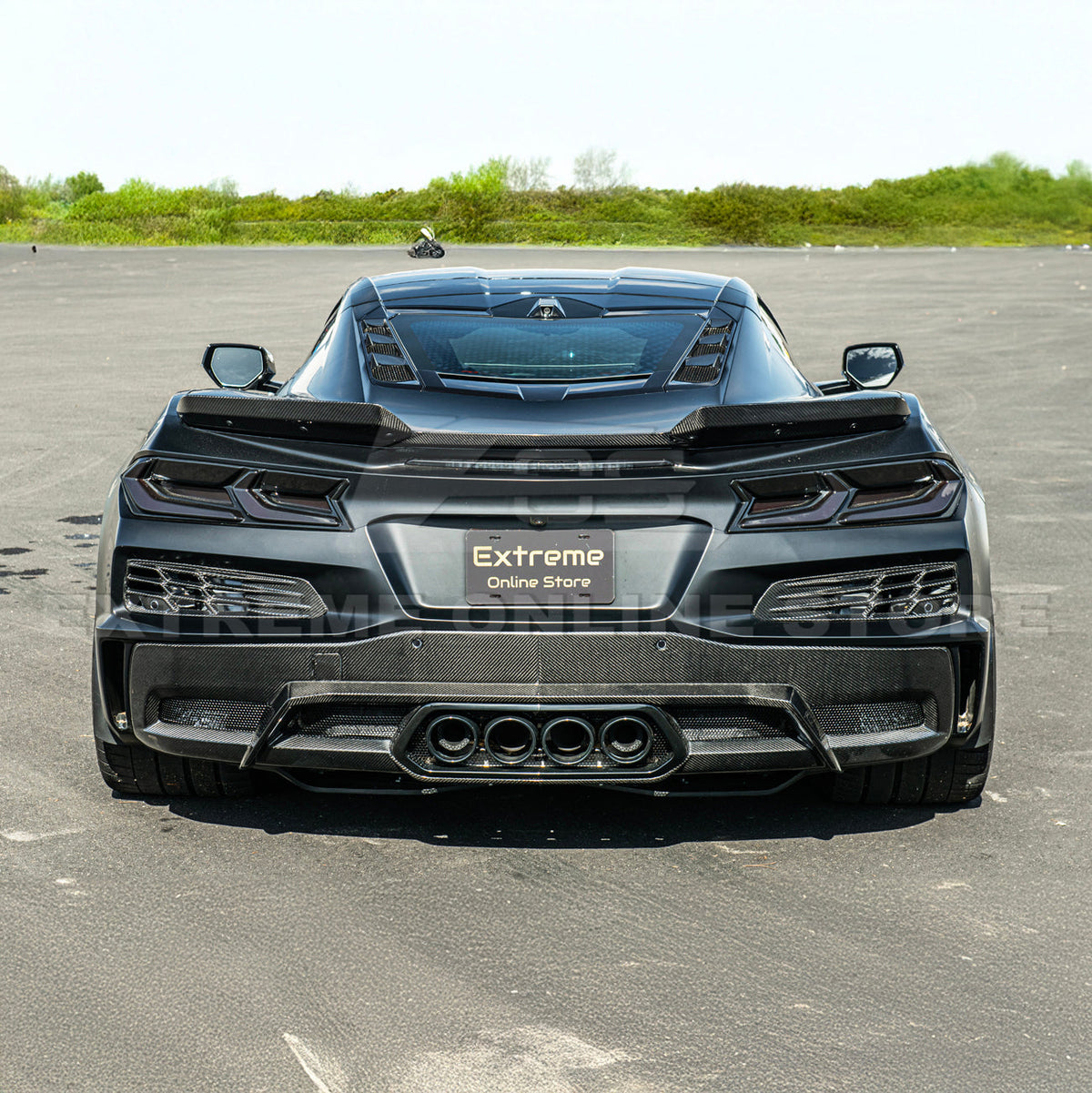 Corvette C8 Z06 DRY CARBON FIBER Wicker-bill Extension Winglets image 5