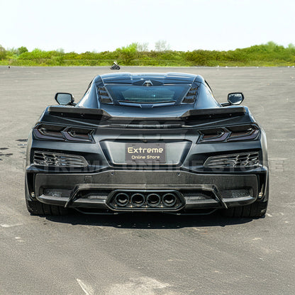 Corvette C8 Z06 DRY CARBON FIBER Wicker-bill Extension Winglets image 5